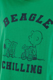 Camiseta, con frente y mangas estampadas de Snoopy.