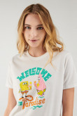 Camiseta manga corta estampado de Bob Esponja