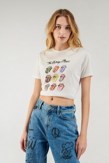 Camiseta, estampado de Rolling Stones