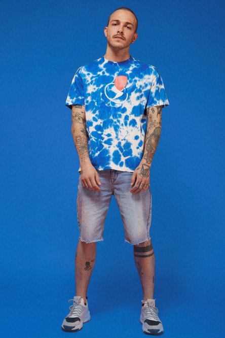 Camiseta preteñida con manga corta y estampado de Pepsi.