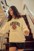 Buzo cuello redondo, con estampado en frente y manga, de Harvard