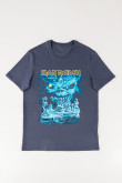 Camiseta manga corta, estampado de Iron Maiden.