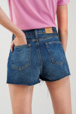 Short denim tiro alto