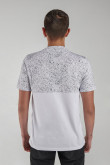 Camiseta estampada, cuello redondo, manga corta