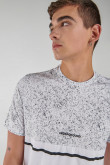 Camiseta estampada, cuello redondo, manga corta