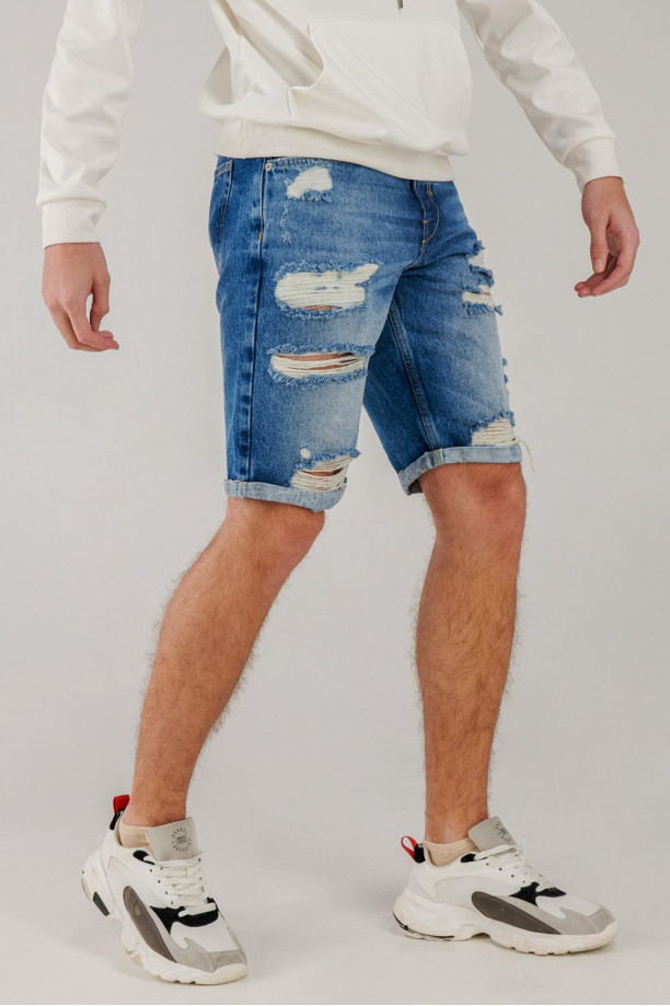Bermuda slim con rotos