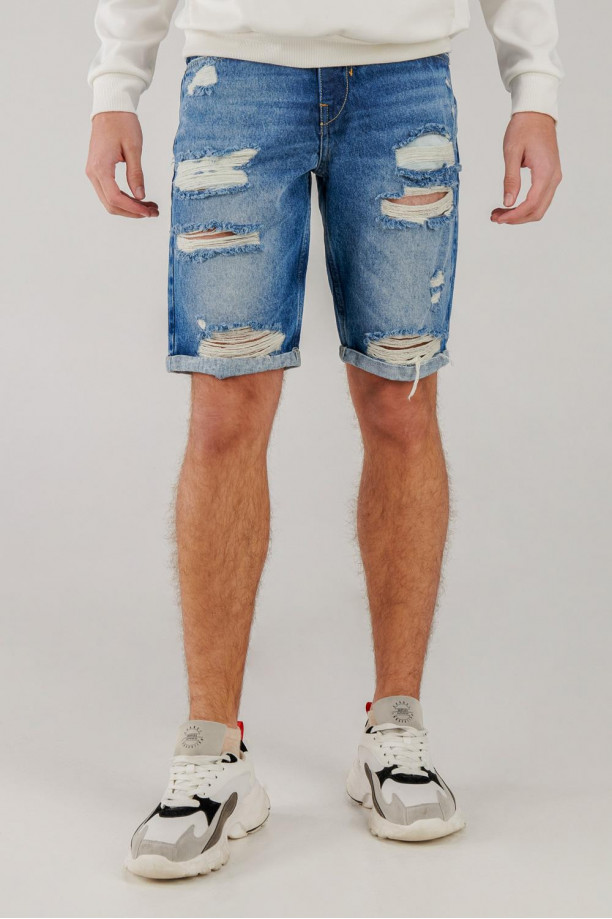 Bermuda slim con rotos