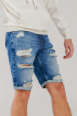 Bermuda slim con rotos