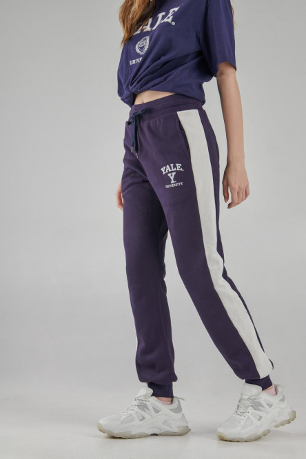Pantalón jogger, con estampado en bota frente, de Yale
