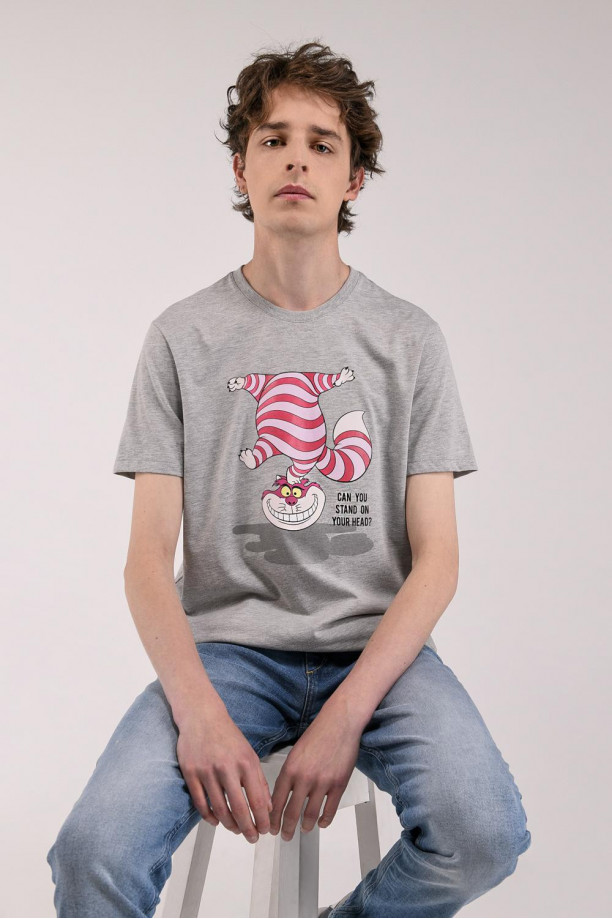 Camiseta manga corta, estampado de  Alicia en el país de las maravillas