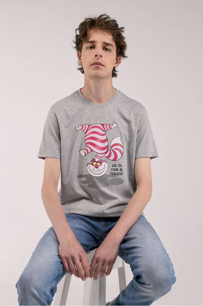 Camiseta manga corta, estampado de  Alicia en el país de las maravillas