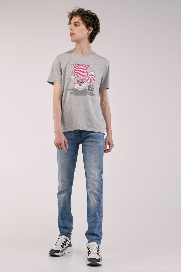 Camiseta manga corta, estampado de  Alicia en el país de las maravillas
