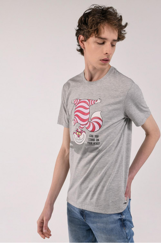 Camiseta manga corta, estampado de  Alicia en el país de las maravillas