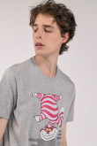 Camiseta manga corta, estampado de  Alicia en el país de las maravillas