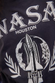 Camiseta manga corta, para mujer, estampado en frente y mangas de NASA,