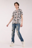 Camiseta manga corta estampada