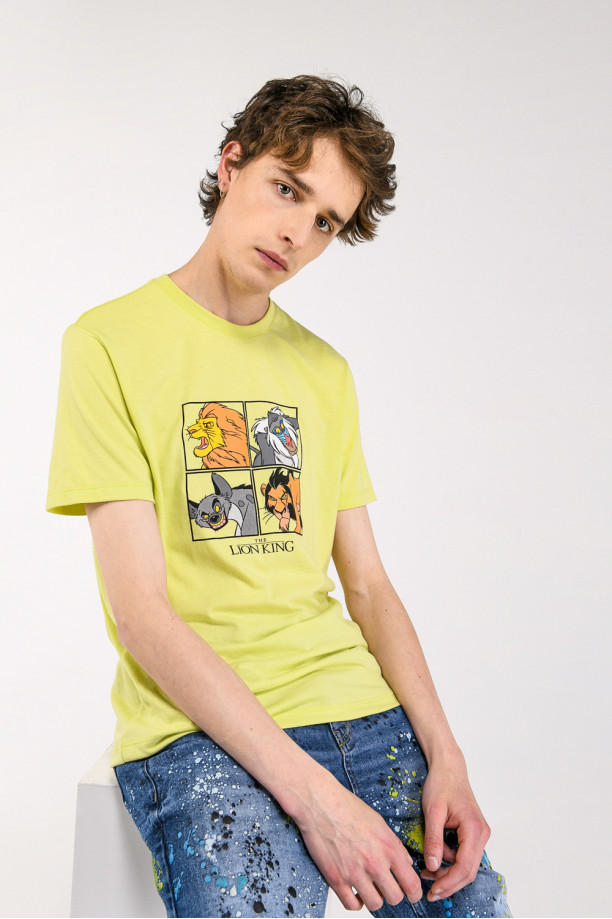 Camiseta manga corta, estampado de Rey León