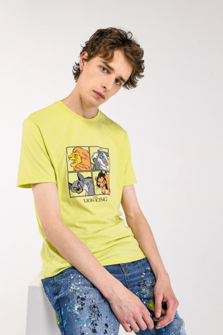 Camiseta manga corta, estampado de Rey León