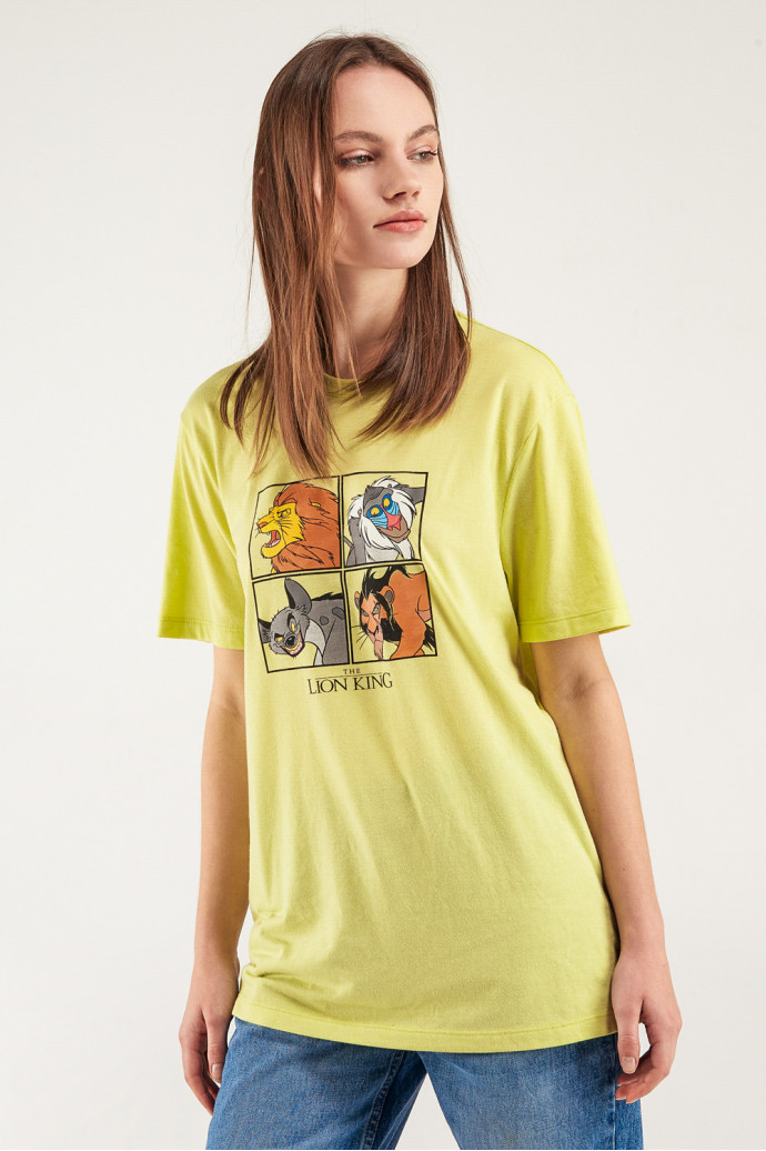 Camiseta manga corta, estampado de Rey León
