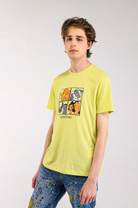 Camiseta manga corta, estampado de Rey León