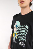 Camiseta manga corta, estampado de Alicia en el país de las maravillas