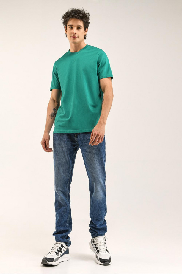 Camiseta unicolor manga corta