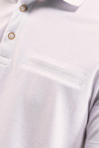 Camiseta Polo unicolor con cuello y ribete tejido con diseño
