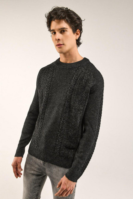 Suéter cuello redondo
