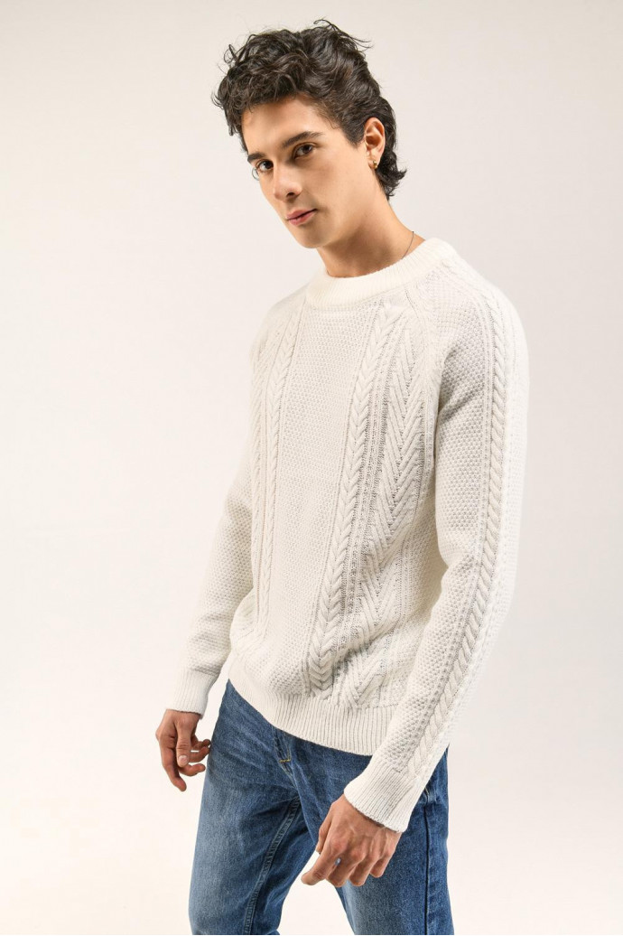 Suéter cuello redondo