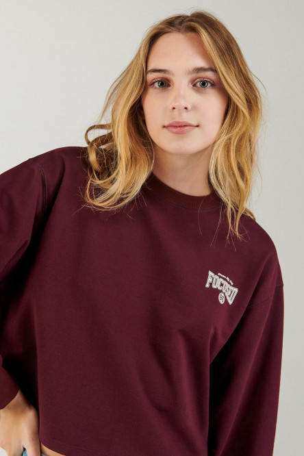 Buzo cuello redondo, con estampado