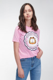 Camiseta manga corta, estampada de Garfield.