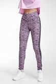 Leggins largos con sesgos laterales, con estampado de animal print.