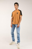 Camiseta estampada, cuello redondo, manga corta