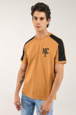 Camiseta estampada, cuello redondo, manga corta