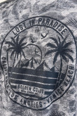 Camiseta estampada, cuello redondo, manga corta con estampado frente