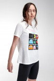 Camiseta, manga corta, estampada en frente de Pacman.