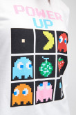 Camiseta, manga corta, estampada en frente de Pacman.