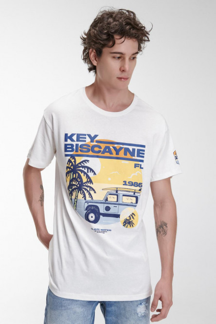 Camiseta manga corta oversize con estampado.