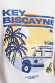 Camiseta manga corta oversize con estampado.