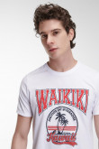 Camiseta básica manga corta con estampado