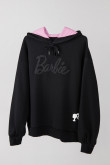 Buzo, con estampado en frente y capota, de  Barbie