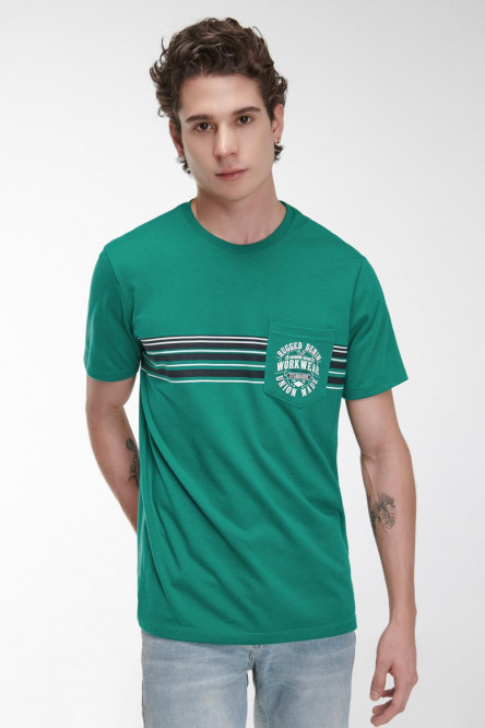 Camiseta manga corta con estampado.