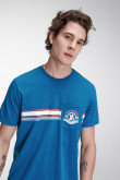 Camiseta manga corta con estampado.