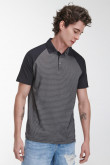 Camiseta Polo unicolor con cuello y puños tejidos
