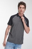 Camiseta Polo unicolor con cuello y puños tejidos