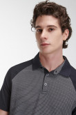 Camiseta Polo unicolor con cuello y puños tejidos