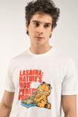 Camiseta manga corta, estampada de Garfield.