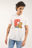 Camiseta manga corta, estampada de Garfield.