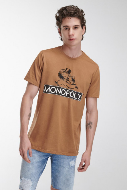 Camiseta manga corta, estampado de  Monopolio.