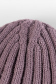 Gorro tejido unicolor con canales